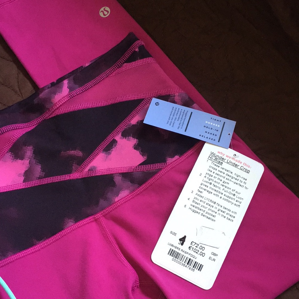 NWT Lululemon Wunder Under High-rise Crop